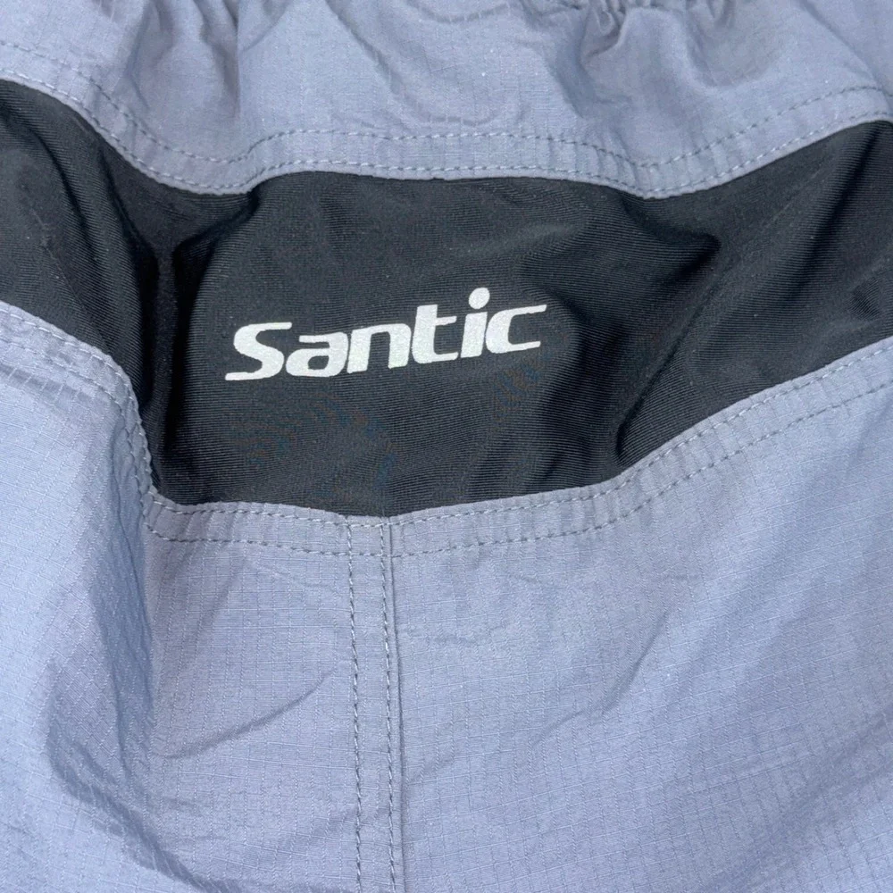 Santic Mens Cycling Shorts Grey Black Padded Mountain Bike Cargo Shorts Size 2XL